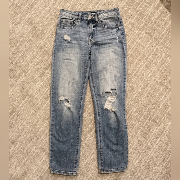 Mid rise distressed jeans size 0 - Picture 1 of 3